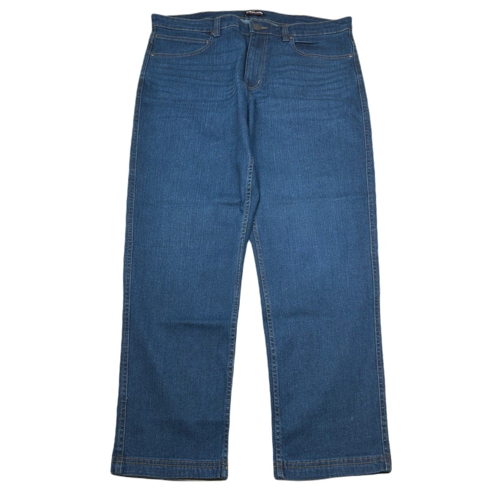 Kirkland Signature Jeans Mens 36x29‎ Blue Straight Leg Stretch Denim